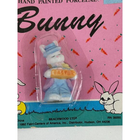 Vintage 1992 Beachwood Ltd Bunny Rabbit Easter porcelain lot of 4 figures - Picture 6 of 10